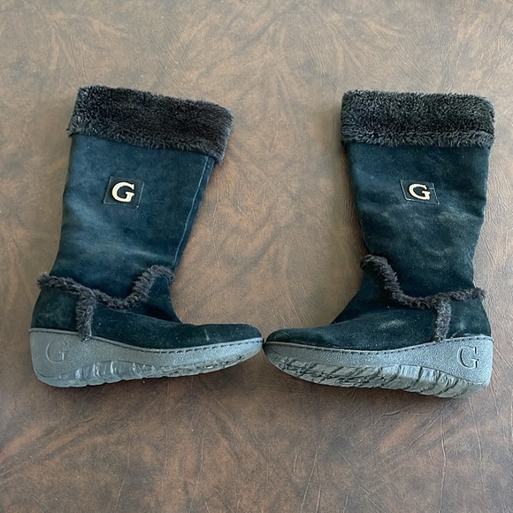 GUESS HIGH BLACK SUEDE LINED BOOTS 8 - Picture 7 of 10